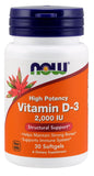 Vitamin D-3, 2000 IU - 30 softgels | NOW Foods