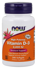 Vitamin D-3, 2000 IU - 240 softgels | NOW Foods