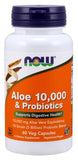 Aloe 10,000 & Probiotics - 60 vcaps | NOW Foods
