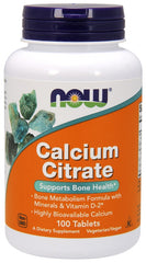 Calcium Citrate with Minerals & Vitamin D-2 - 100 tablets | NOW Foods