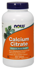 Calcium Citrate with Minerals & Vitamin D-2 - 250 tablets | NOW Foods