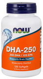 DHA-250, 250 DHA / 125 EPA - 120 softgels | NOW Foods