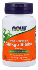 Ginkgo Biloba Double Strength, 120mg - 50 vcaps | NOW Foods