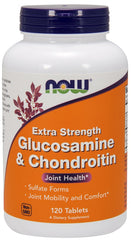 Glucosamine & Chondroitin Extra Strength - 120 tablets | NOW Foods