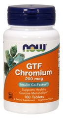 GTF Chromium, 200mcg - 100 tablets | NOW Foods