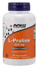 L-Proline, 500mg - 120 vcaps | NOW Foods
