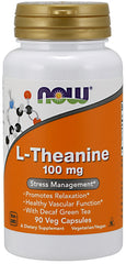 L-Theanine with Decaf Green Tea, 100mg - 90 vcaps | NOW Foods