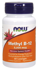 Methyl B-12 with Folic Acid, 5000mcg - 60 lozenges | NOW Foods