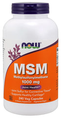 MSM Methylsulphonylmethane, 1000mg - 240 vcaps | NOW Foods