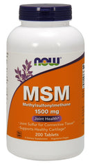 MSM Methylsulphonylmethane, 1500mg - 200 tablets | NOW Foods