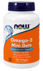 Omega-3 Mini Gels - 180 softgels | NOW Foods