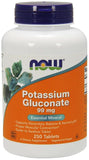 Potassium Gluconate, 99mg - 250 tablets | NOW Foods