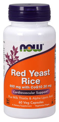 Red Yeast Rice with CoQ10, 600mg - 60 vcaps | NOW Foods