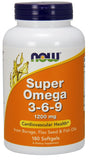 Super Omega 3-6-9, 1200mg - 180 softgels | NOW Foods
