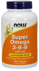 Super Omega 3-6-9, 1200mg - 180 softgels | NOW Foods
