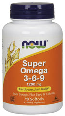 Super Omega 3-6-9, 1200mg - 90 softgels | NOW Foods