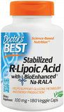 Stabilized R-Lipoic Acid with Na-RALA, 100mg - 180 vcaps