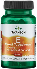 Vitamin E Mixed Tocopherols, 400 IU - 100 softgels | Swanson