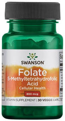 Folate (5-Methyltetrahydrofolic Acid), 800mcg - 30 vcaps | Swanson