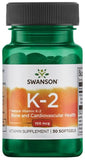 Vitamin K-2 - Natural, 100mcg - 30 softgels | Swanson