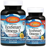 Smart Omega-3, 1000mg Natural Lemon - 90 + 30 softgels | Carlson Labs