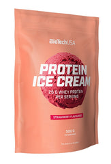 Protein Ice Cream, Strawberry - 500 grams | BioTechUSA