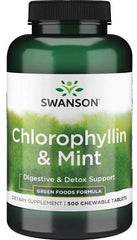 Chlorophyllin & Mint - 500 chewable tablets | Swanson