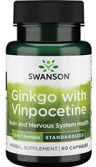 Ginkgo with Vinpocetine Standardized - 60 caps | Swanson