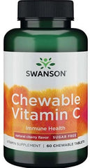 Chewable Vitamin C, Natural Cherry Flavour - 60 chewable tablets | Swanson