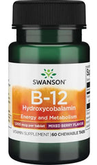 B-12 Hydroxycobalamin, 1000mcg - 60 chewable tablets | Swanson