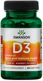 Vitamin D-3, 5000 IU - 250 softgels | Swanson
