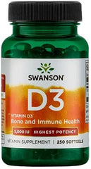 Vitamin D-3, 5000 IU - 250 softgels | Swanson