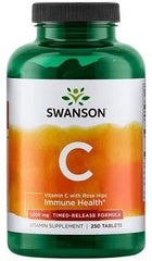 Vitamin C with Rose Hips Extract - Timed-Release, 1000mg - 250 tablets | Swanson
