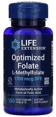 Optimized Folate, 1700mcg - 100 vegetarian tabs | Life Extension