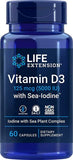 Vitamin D3 with Sea-Iodine, 5000IU - 60 caps | Life Extension