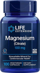 Magnesium (Citrate), 100mg - 100 vcaps | Life Extension