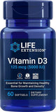 Vitamin D3, 5000IU - 60 softgels | Life Extension