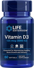 Vitamin D3, 5000IU - 60 softgels | Life Extension