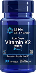 Low Dose Vitamin K2 (MK-7), 45mcg - 90 softgels