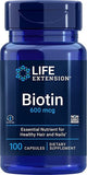 Biotin, 600mcg - 100 caps | Life Extension