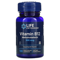 Vitamin B12 Methylcobalamin, 500mcg - 100 vegetarian lozenges | Life Extension