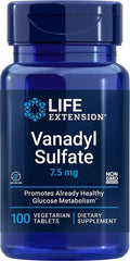 Vanadyl Sulfate, 7.5mg - 100 vegetarian tabs | Life Extension