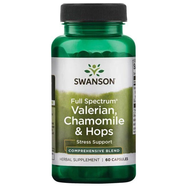 Full Spectrum Valerian, Chamomile & Hops - 60 caps – Swanson