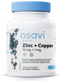 Zinc + Copper, 15mg + 1mg - 120 vegan caps