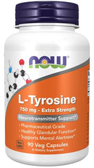 L-Tyrosine, Extra Strength 750mg - 90 vcaps | NOW Foods
