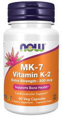 MK-7 Vitamin K-2, 300mcg Extra Strength - 60 vcaps | NOW Foods
