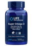 Super Omega-3 EPA/DHA Fish Oil, Sesame Lignans & Olive Extract - 240 softgels | Life Extension