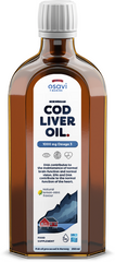 Norwegian Cod Liver Oil, 1000mg Omega 3 (Lemon-Mint) - 250 ml. | Osavi
