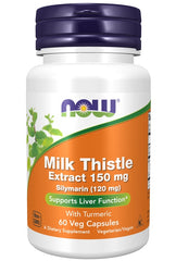 Milk Thistle Extract with Turmeric, 150mg - 60 vcaps | NOW Foods