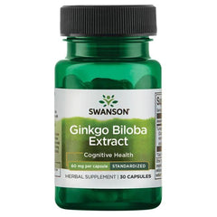 Ginkgo Biloba Extract, 60mg - 30 caps | Swanson